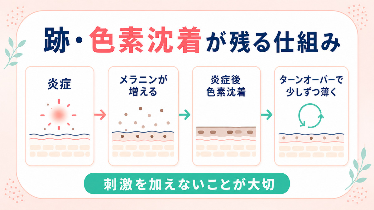 カミソリ負けの跡や色素沈着への対処